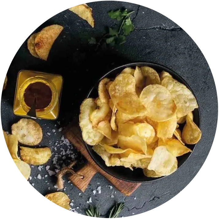 Pote de batata com o primeiro sabor de Sal e Vinagre